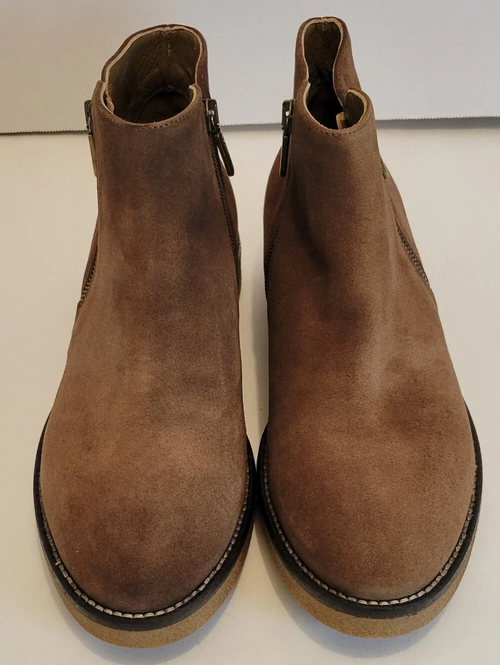 ITALEAU Foliana Waterproof Suede Ankle Boots Velour Nut EU 40.5 US 10 NIB Italy